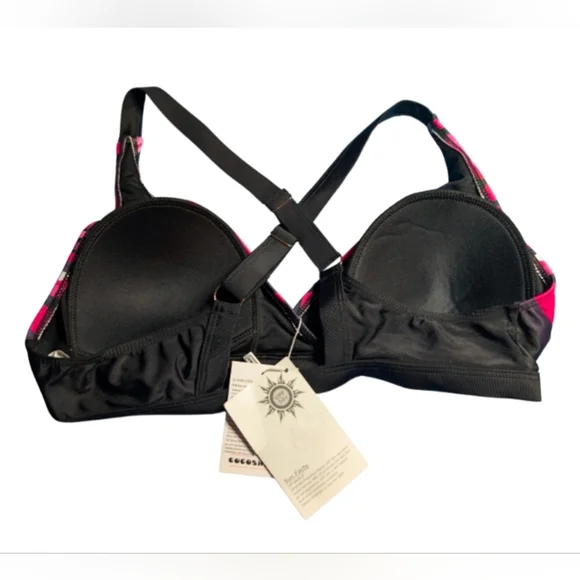 Cocoship Sporty Pink & Black Bikini / Swim Top – UPF 50+ – 36B/C – NWT - Picture 3 of 3